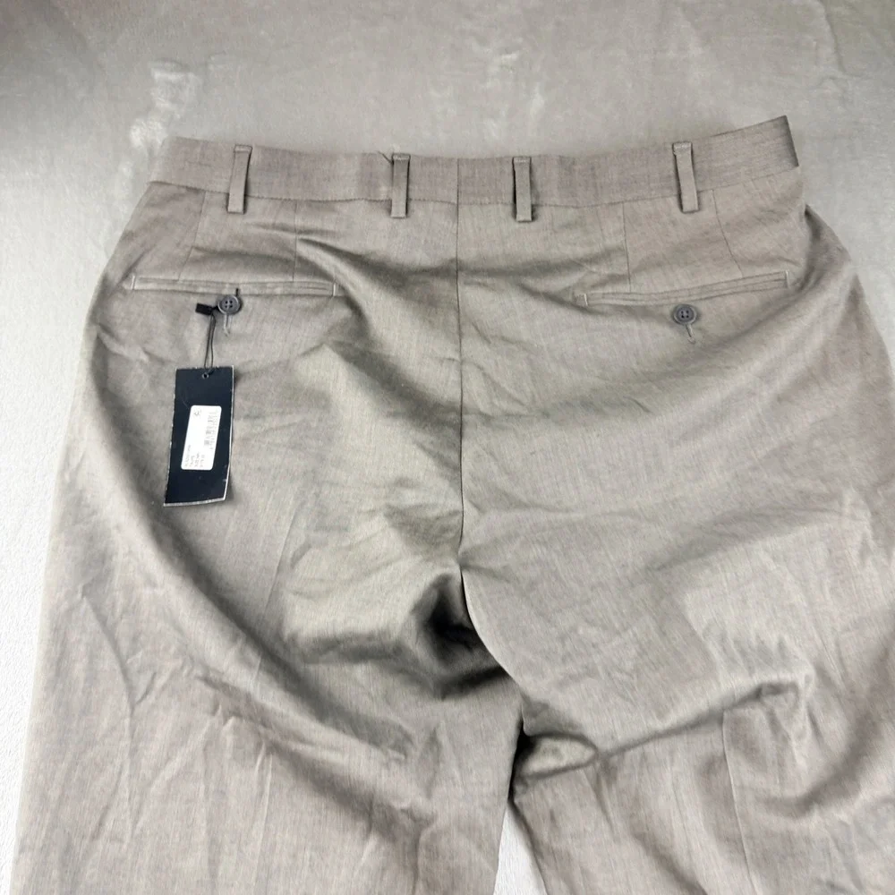 Bloomingdale's Men's 36R Taupe‎ Wool Blend Dress Pants BLS22010PW